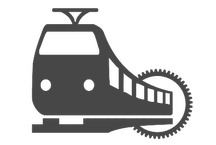 Logotipo de tren cremallera